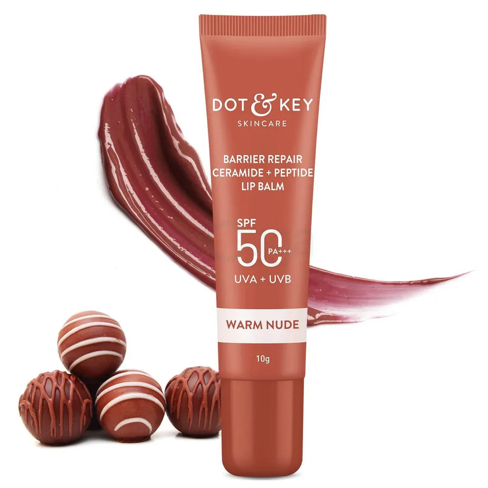 Dot & Key Ceramide Peptide Tinted Lip Balm SPF 50- Warm Nude 10 g