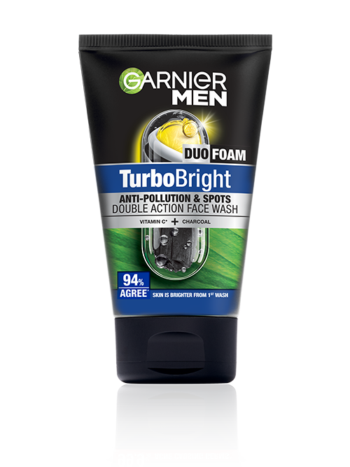 Garnier Men Turbo Bright Dark Spot & Anti-Pollution Super Duo Foam