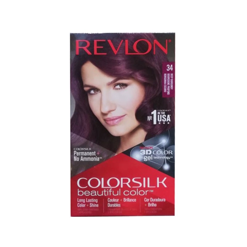 Revlon ColorSilk Beautiful 3D Hair Color - 34 Deep Burgundy