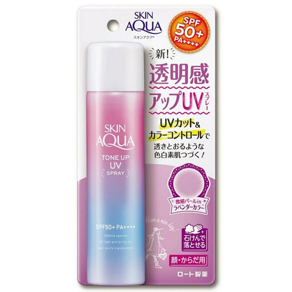 Rohto Mentholatum Skin Aqua Tone Up UV Spray SPF50+ PA++++ 70g