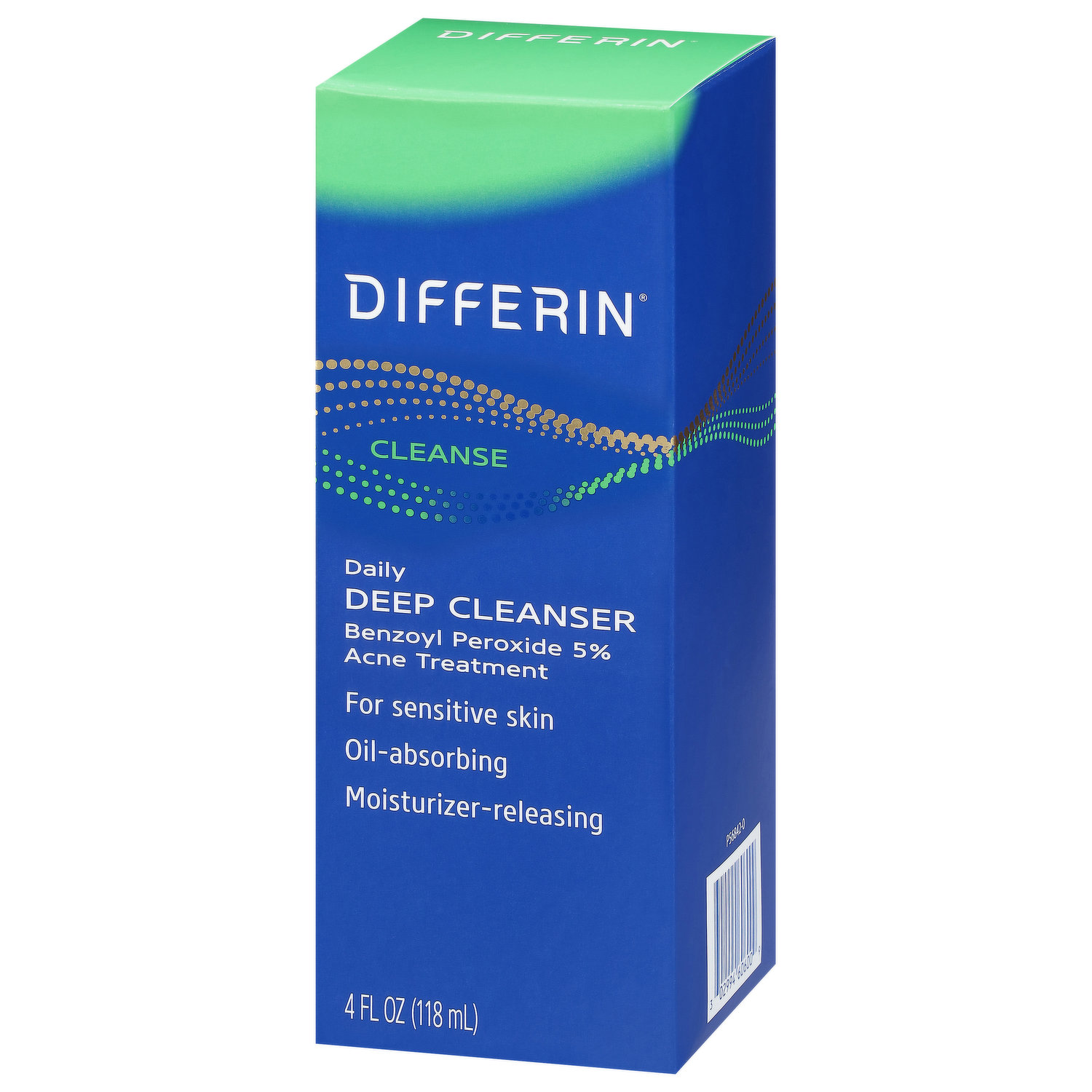 Differin Daily Deep Facial Cleanser With 5% Benzoyl Peroxide For Acne Prone Skin 118ml