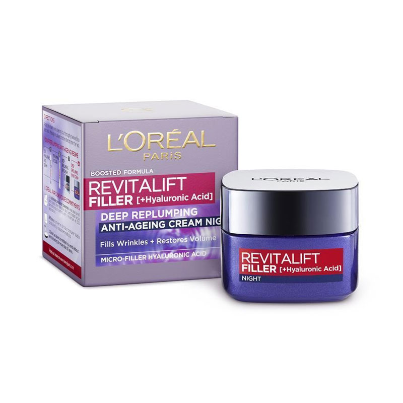 L'Oreal Paris Revitalift Filler Deep Replumping Anti Ageing Night Cream 50ml