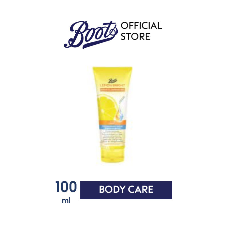 Boots Lemon Bright Scrub Cleansing Gel  100ml