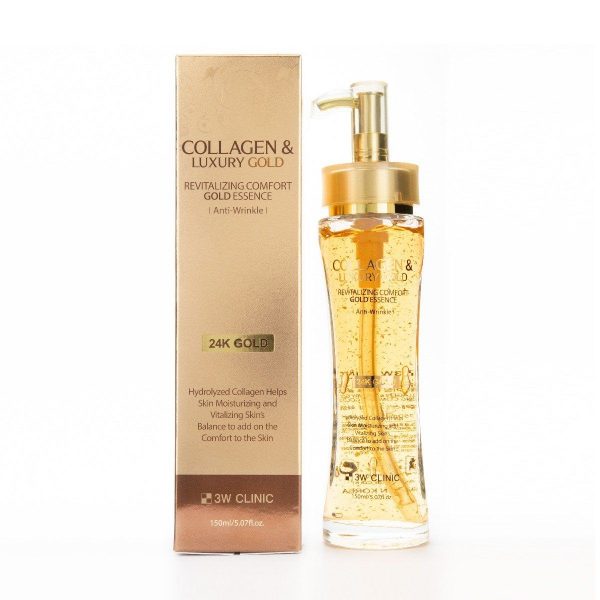 3W CLINIC COLLAGEN & LUXURY REVITALIZING COMFORT 24K GOLD ESSENCE -150 ml