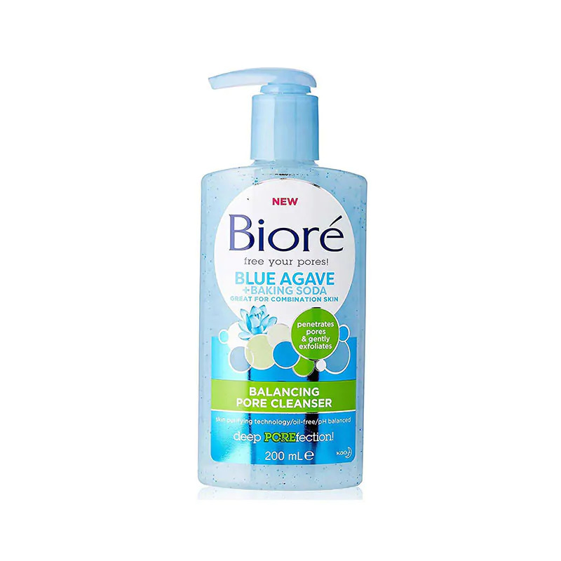 Biore Blue Agave + Baking Soda Balancing Pore Cleanser  200ml