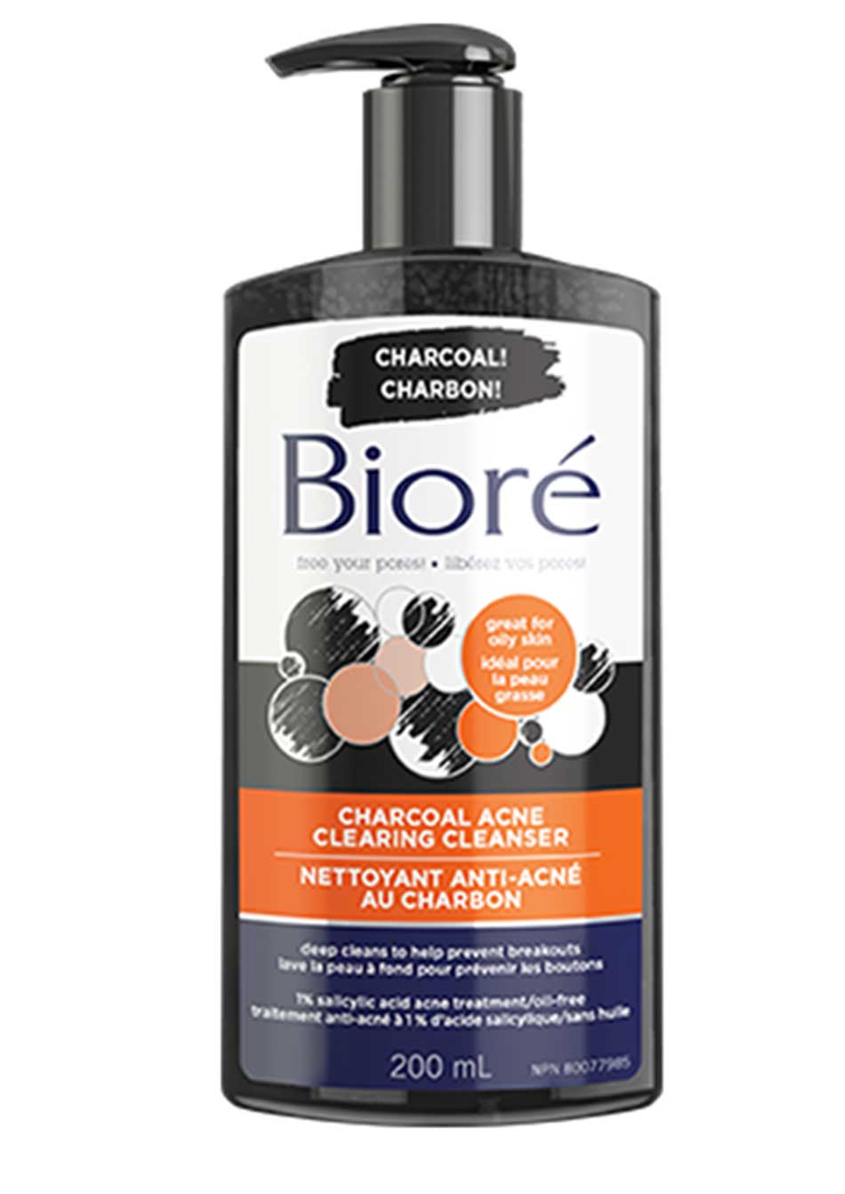 Biore Charcoal Anti-Blemish Cleanser  200ml