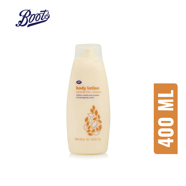 Boots Cocoa Butter and Vitamin E Essentials Body Lotion 390ml