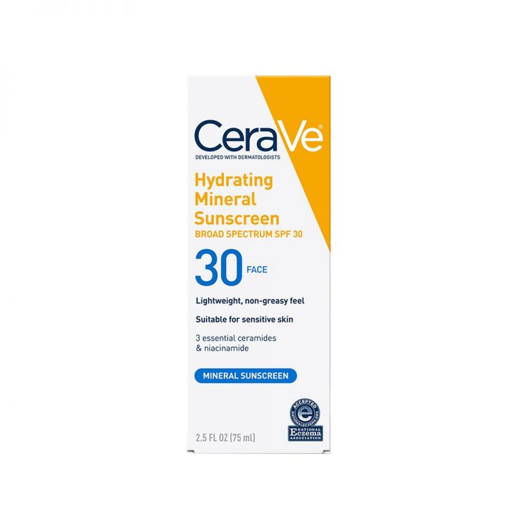 CeraVe Hydrating Mineral Sunscreen Broad Spectrum SPF 30 -75ml