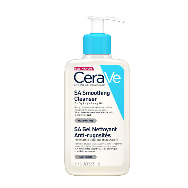 CeraVe SA Smoothing Cleanser For Dry Rough And Bumpy Skin-236ml)