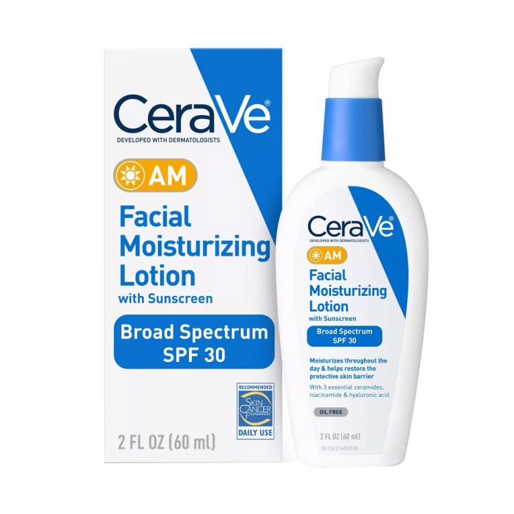 Cerave AM Facial Moisturing Lotion with Sunscreen – Broad Spectrum SPF 30- 60ml