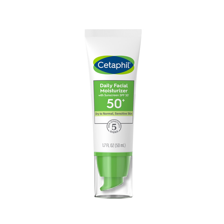 Cetaphil Daily Facial Moisturizer with Sunscreen SPF50+ For Dry to Normal And Sensitive Skin (50ml)