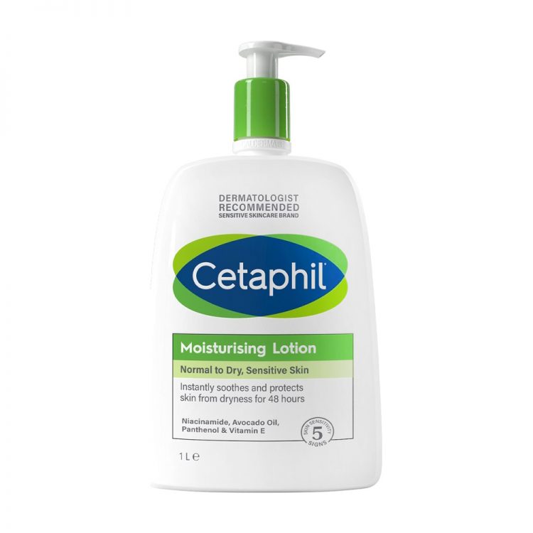 Cetaphil Moisturising Lotion For Normal To Dry, Sensitive Skin, With Niacinamide & Vitamin E -1000ml