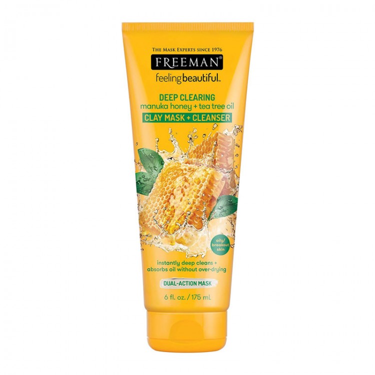 Freeman deep clearing manuka honey with tea tree clay mask- 175 ml