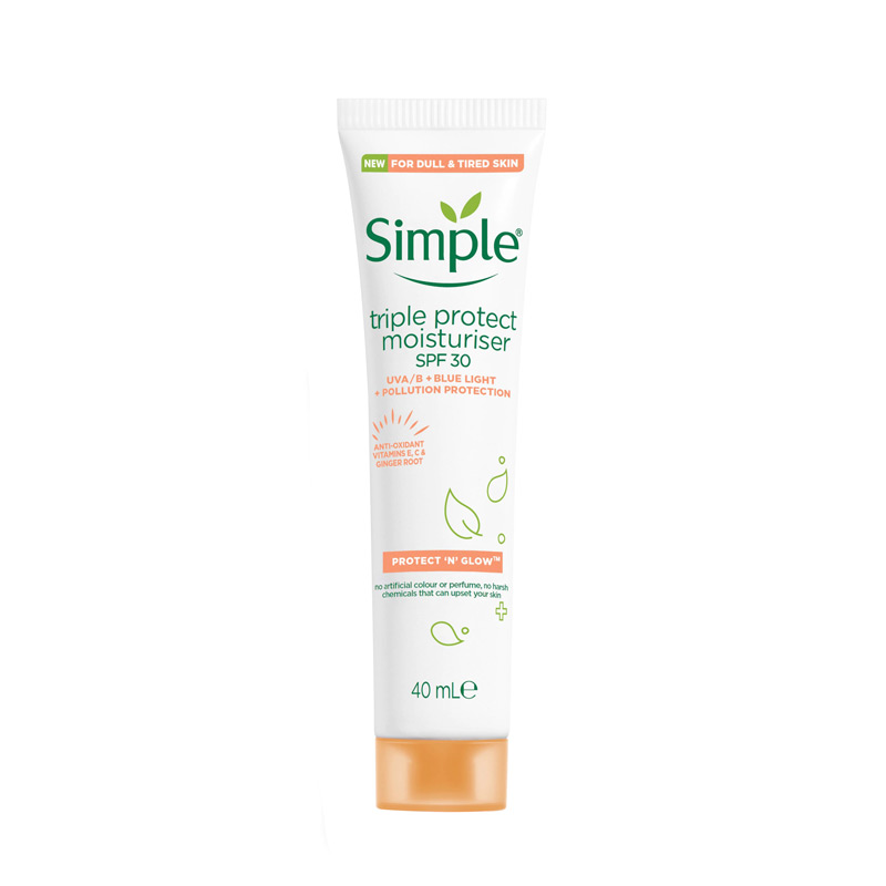 Simple Protect ‘n’ Glow Triple Protect moisturiser spf 30  40ml