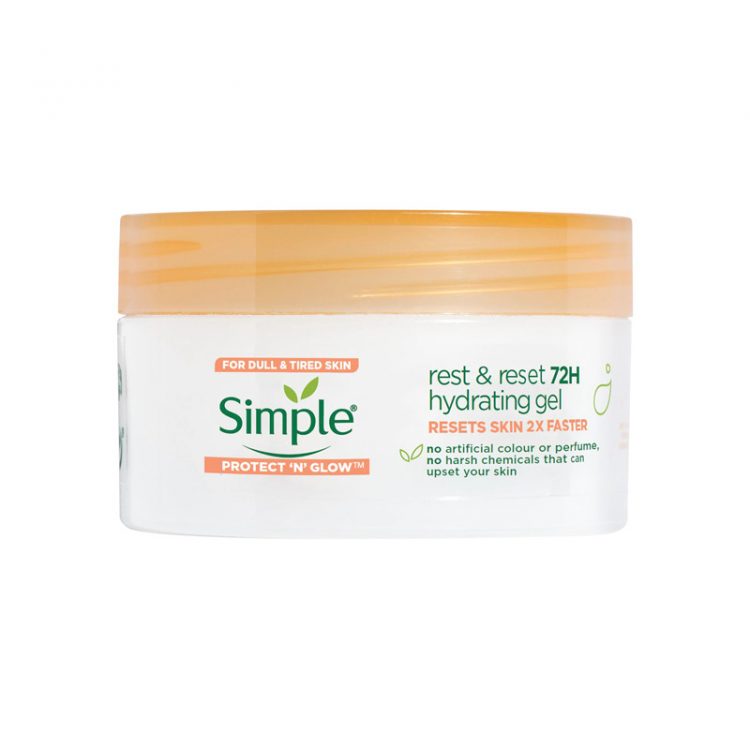 Simple Protect ‘N’ Glow rest and reset 72h hydrating gel  50ml