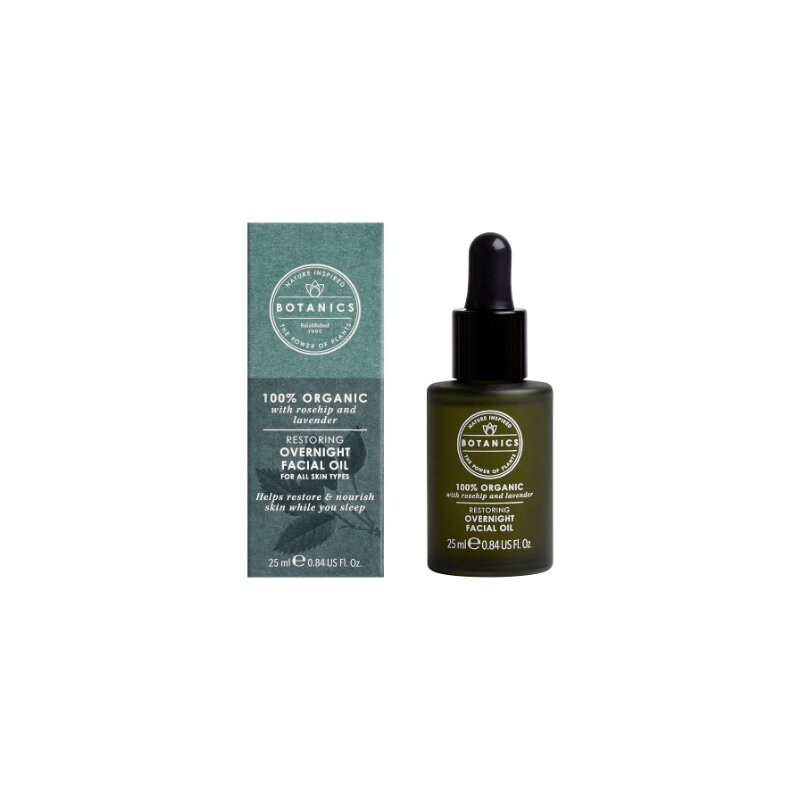 Boots Botanics 100% Organic Restoring Overnight Facial Oil 25ml