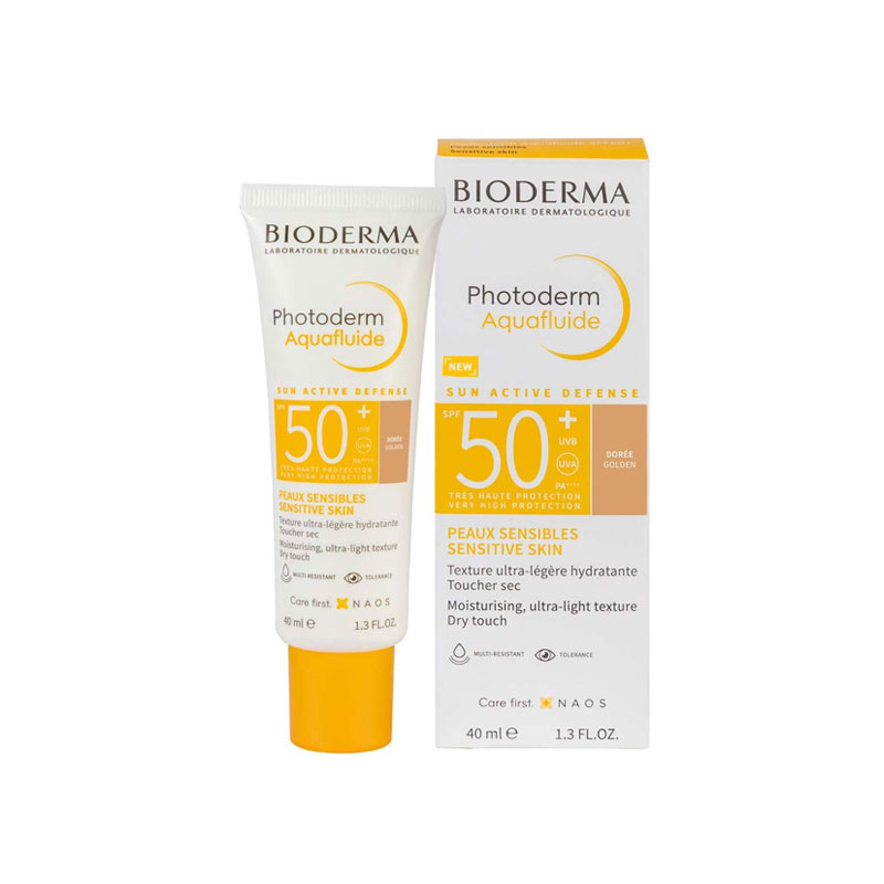 Bioderma Photoderm Aquafluide SPF 50+ For Sensitive Skin 40ml - Golden