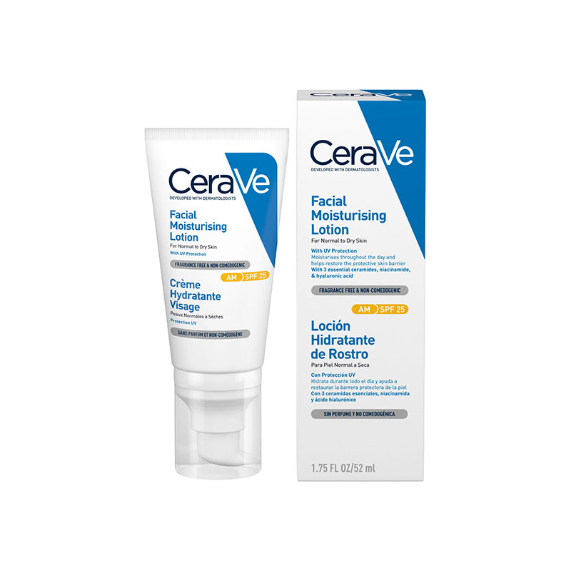 CeraVe AM Facial Moisturising Lotion For Normal To Dry Skin 52ml - SPF 25