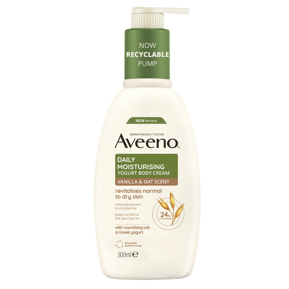 Aveeno Daily Moisturising Yogurt Body Cream With Vanilla & Oat 300ml