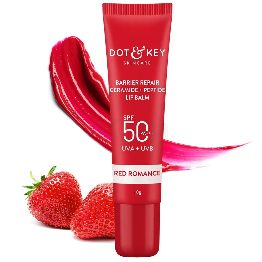 Dot & Key Ceramide Peptide Tinted Lip Balm SPF 50- Red Romance 10 g