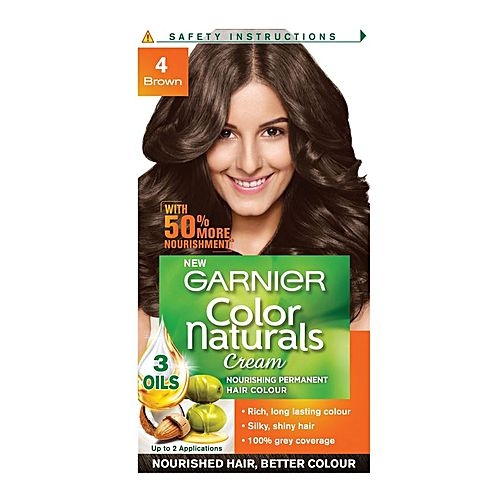 Garnier Color Naturals Shade 4 Brown 60ml + 50g -110ml