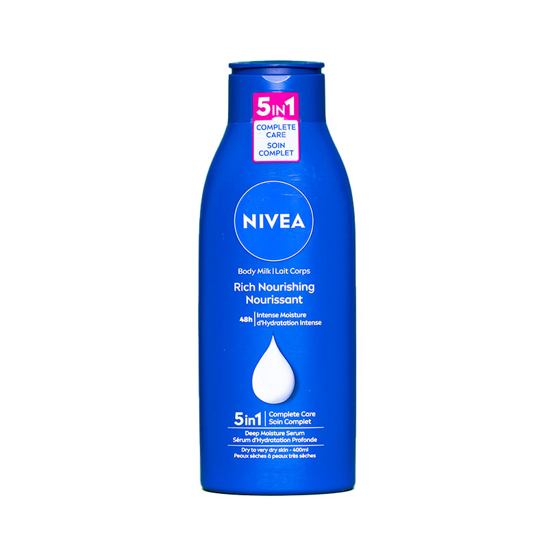 Nivea 48h Rich Nourishing 5 in1 Complete Care Body Milk Lotion 400ml