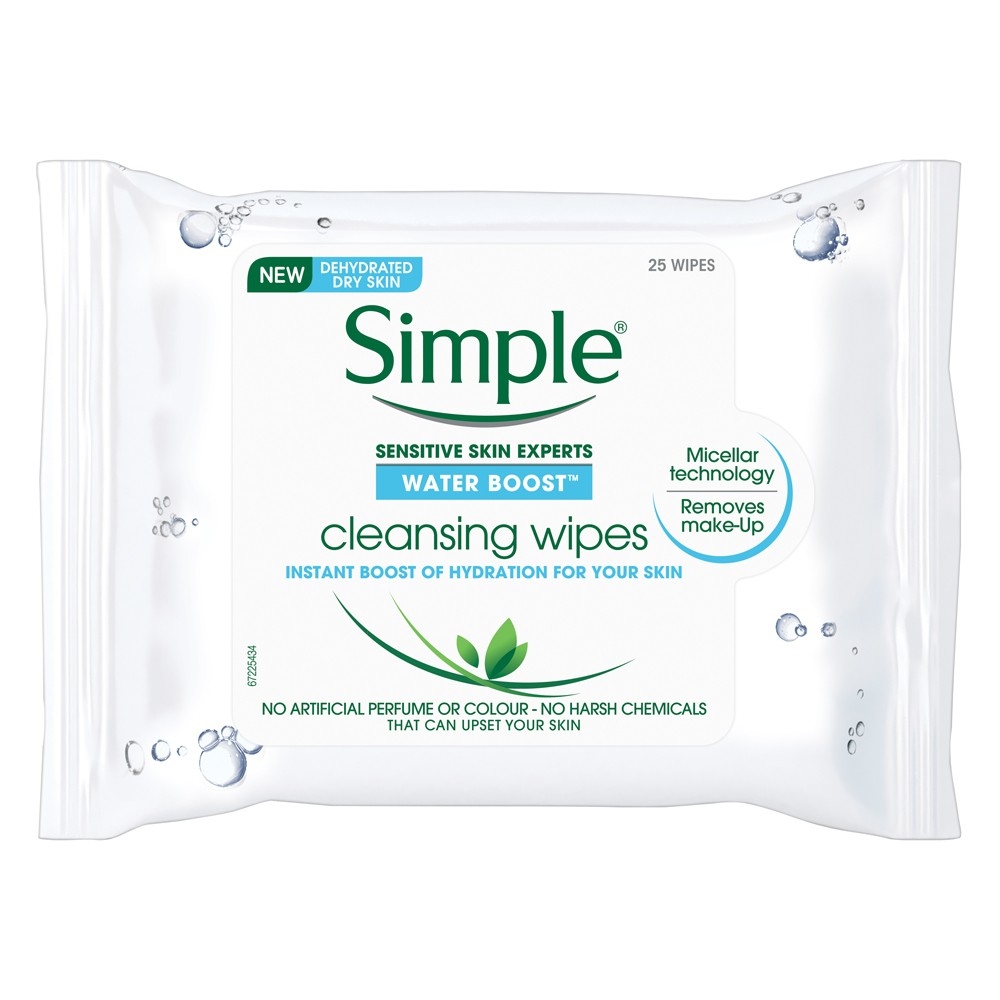 Simple Kind to Skin Cleansing Facial Wipes 25 Wipes